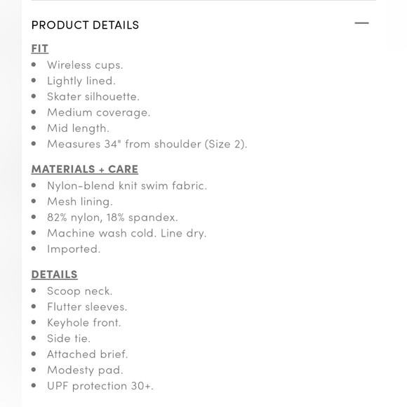 New flutter Sleeve Skater Swim Dress With Brief - Picture 2 of 6